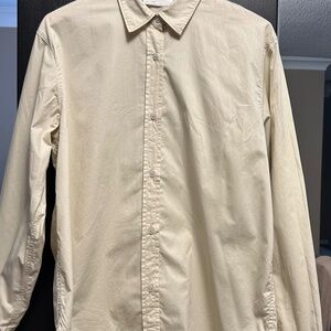 Oversized Light Green Cotton Shirt – Size Medium